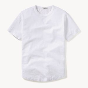 Slub Curved Hem Tee