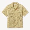 Draped Linen Deuce Coupe Camp Shirt